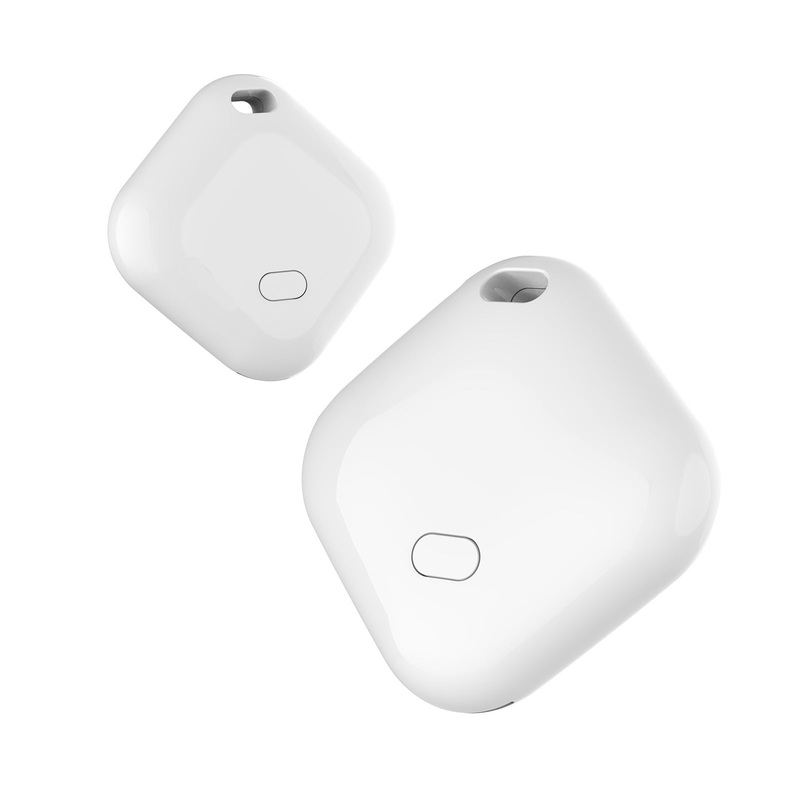 (Square White) Mini GPS Tracker – Apple Find My Enabled, Key Finder, Wallet Locator, Anti-Theft Tag