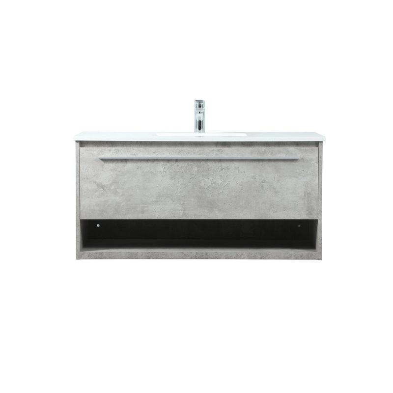 Vanity Sink Set from the Roman Collection in Concrete Grey Finish by Elegant Lighting