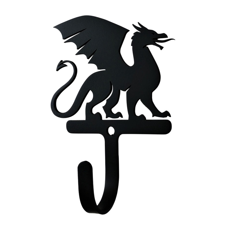 Village Wrought Iron WH-388-S Dragon Wall Hook Small