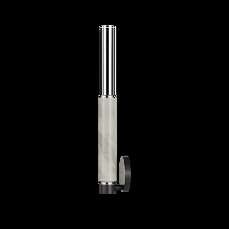 Antonia 21.75″H Sconce Black/Nickel/Smoke