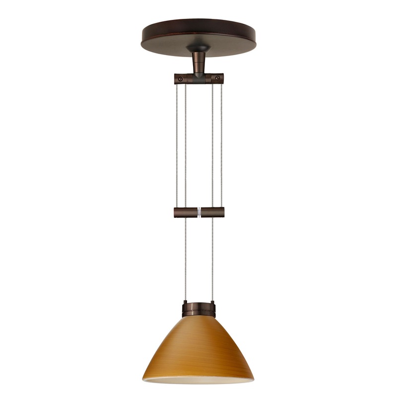 Besa 1XA-1743OK-BR Domi One Light Pendant Bronze