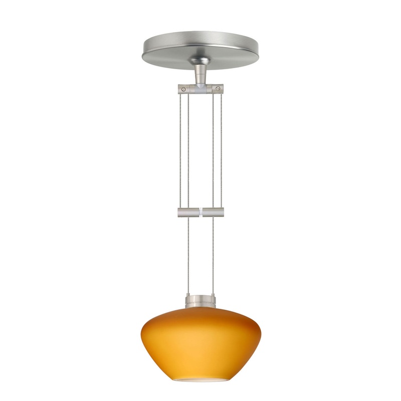 Besa 1XA-541080-SN Peri One Light Pendant Satin Nickel
