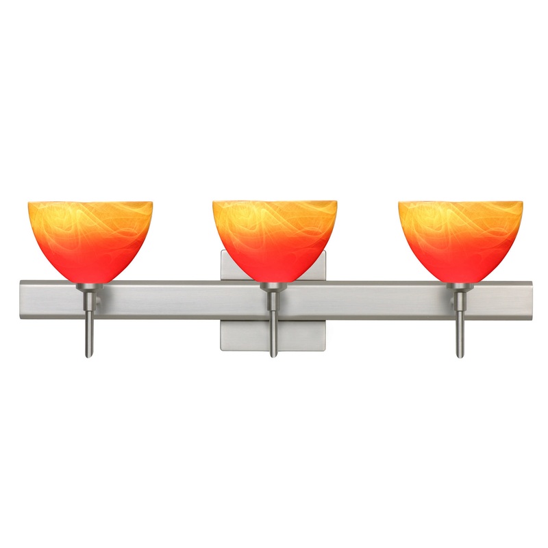 Besa 3SW-4679SL-SN-SQ Brella Three Light Wall Sconce Satin Nickel