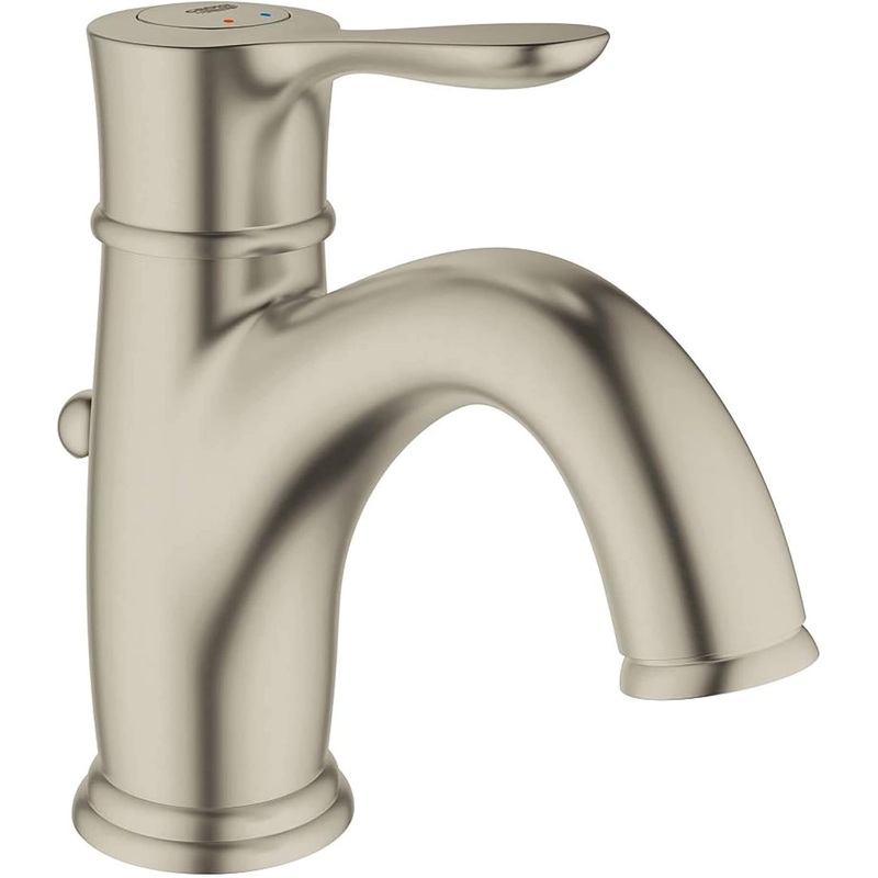 Grohe 23 305 Parkfield Single Hole Bathroom Faucet with SilkMove and QuickFix Te, Brushed Nickel