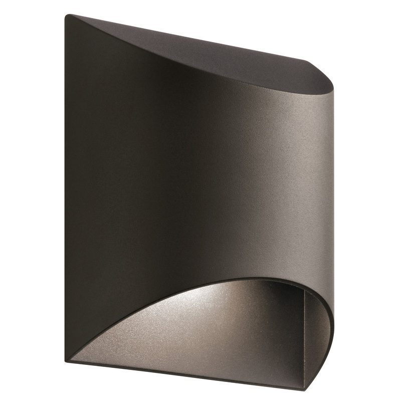 Kichler 49278AZTLED LED Outdoor Wall Mount, Textured Architectural Bronze