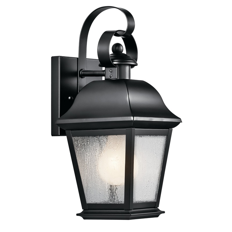Kichler 9707BK One Light Outdoor Wall Mount, Black
