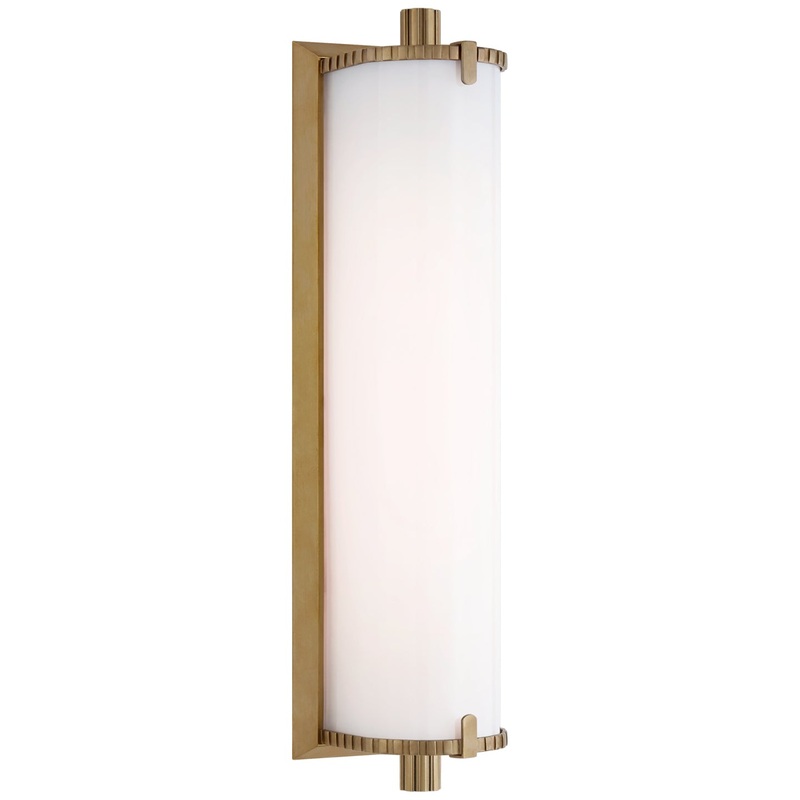 LED Bath Lighting from the Calliope Bath Collection in Hand-Rubbed Antique Brass Finish by Visual Comfort Signature