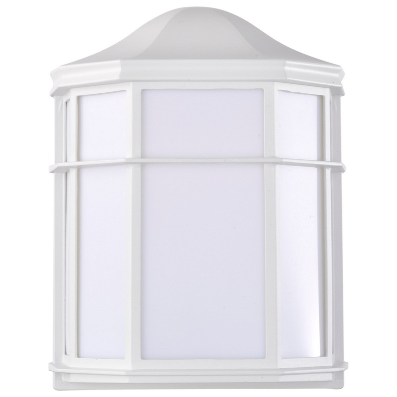 LED Cage Lantern Fixture in White Finish by Nuvo Lighting
