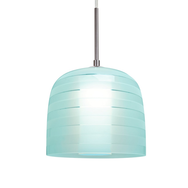 LED Pendant from the Mitzi 7 Collection in Satin Nickel Finish by Besa