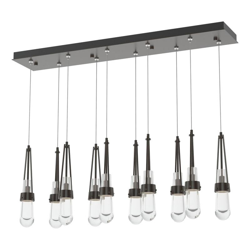 Link 10-Light Clear Glass Pendant Oil Rubbed Bronze