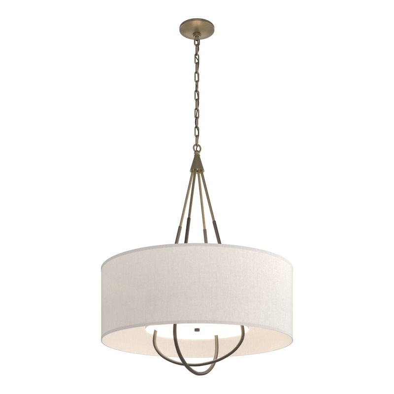 Loop Pendant Soft Gold Dark Smoke Flax Shade (SE)