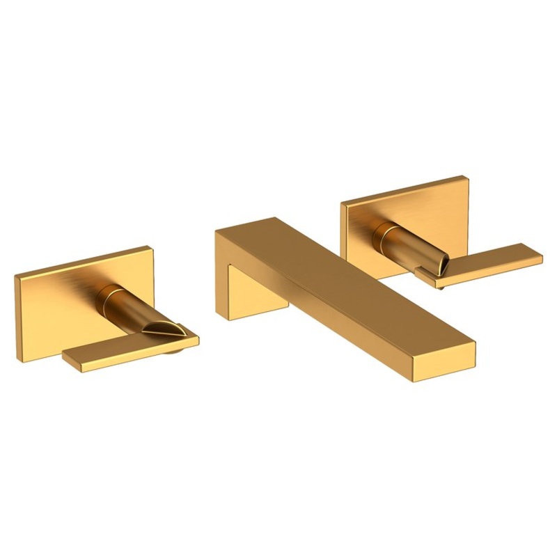 Metro Two Handle Wall-Mount Bathroom Faucet – Satin Gold PVD
