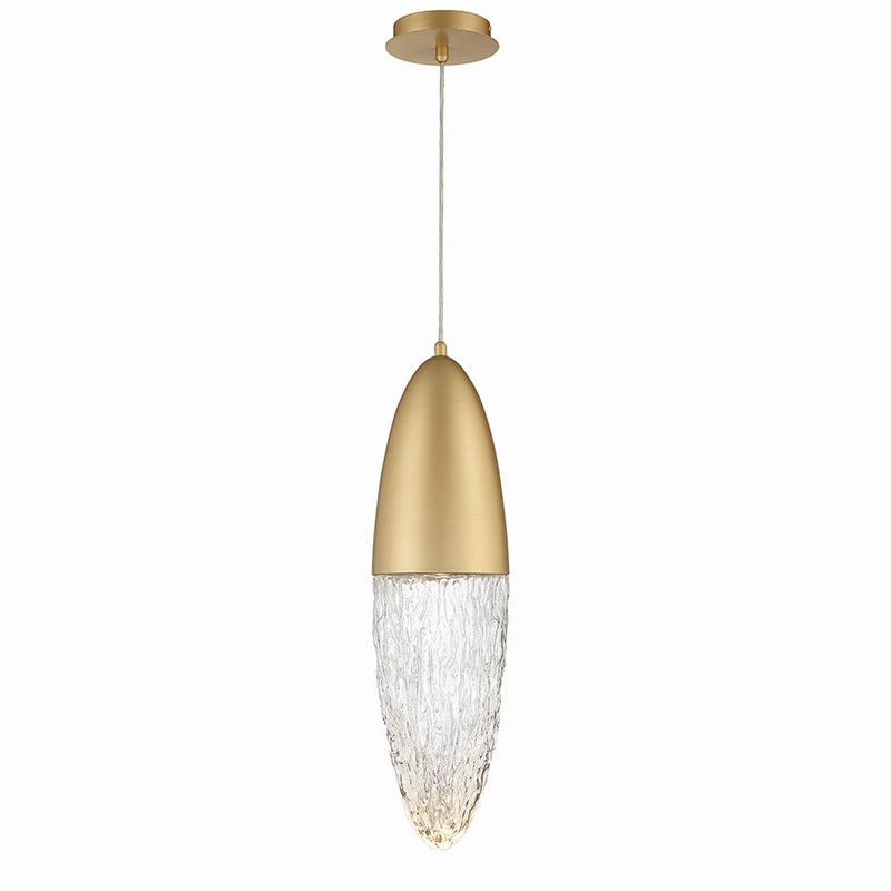 One Light Pendant from the Ecrou Collection in Gold Finish by Eurofase
