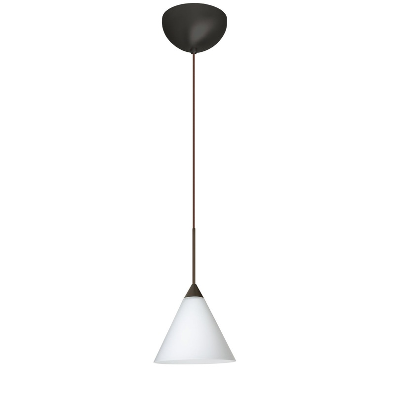 One Light Pendant from the Kani Collection in Bronze Finish by Besa