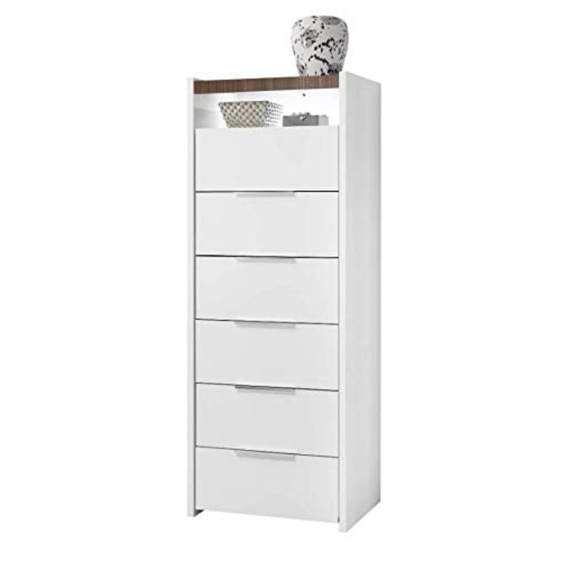 Stilprojectstore Settimino 6 Cassetti – Full – Bianco Opaco/Noce Dark