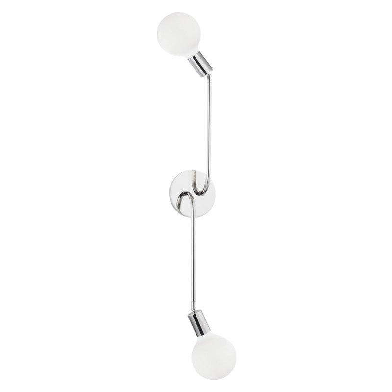 Two Light Wall Sconce from the Blakely Collection in Polished Nickel Finish by Mitzi