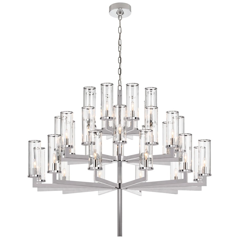 32 Light Chandelier from the Liaison Collection in Polished Nickel Finish by Visual Comfort Signature