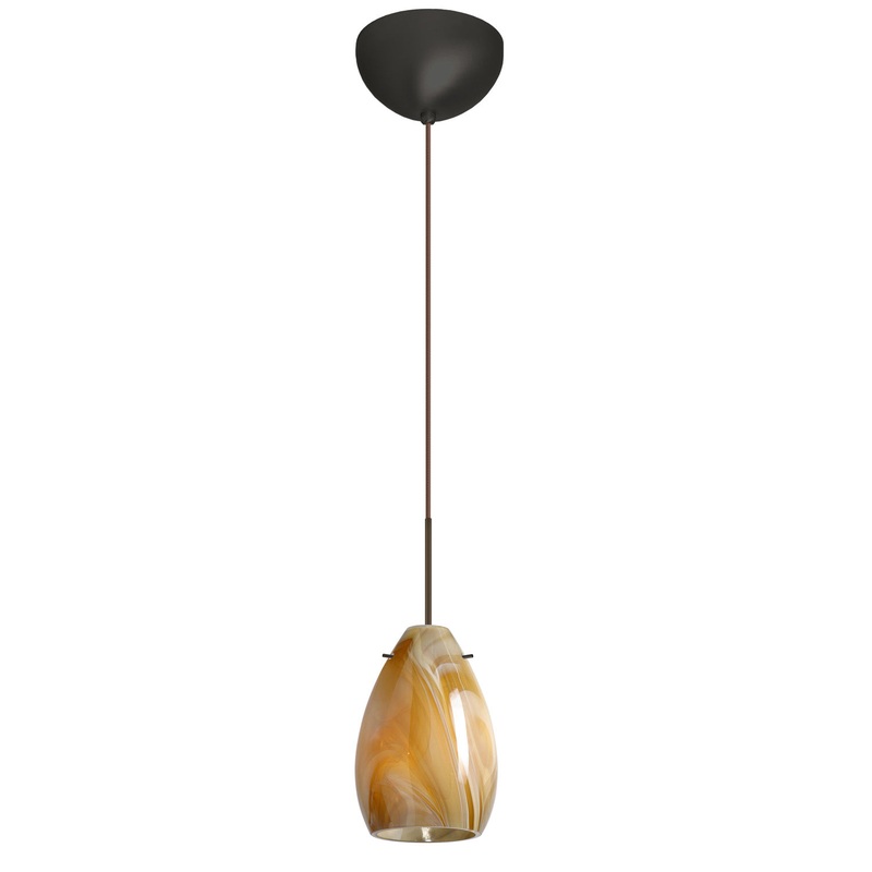 Besa 1XC-1713HN-LED-BR Pera One Light Pendant Bronze