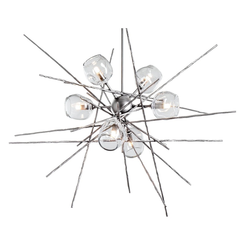 Griffin Starburst Pendant Sterling Clear Glass (ZM)