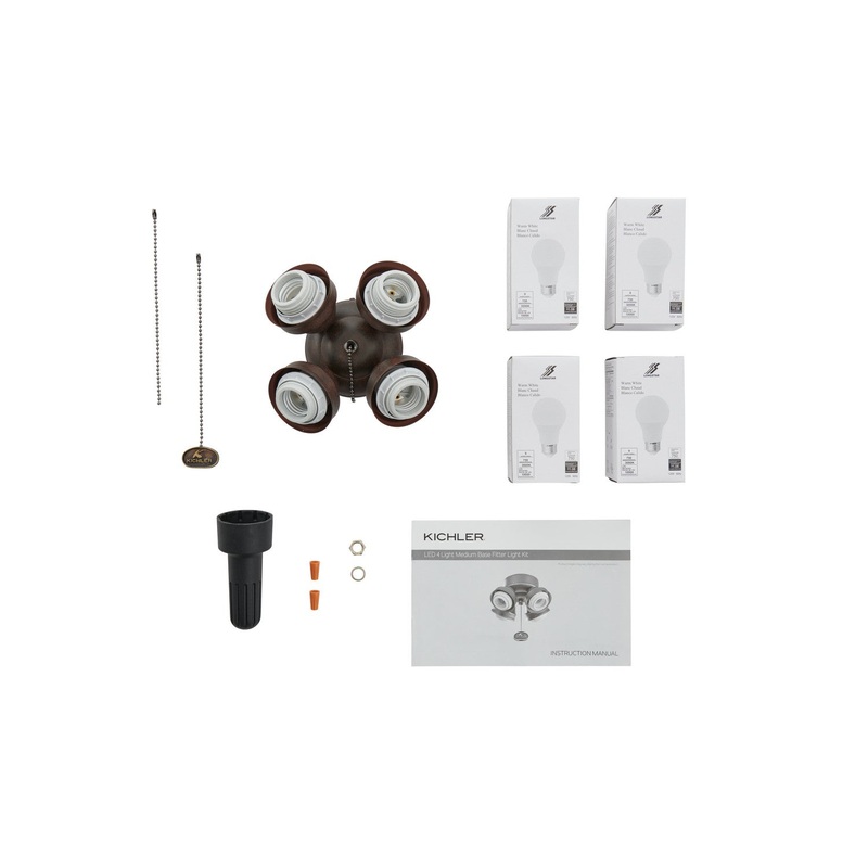 LED Fan Fitter from the Accessory Collection in Tannery Bronze Finish by Kichler