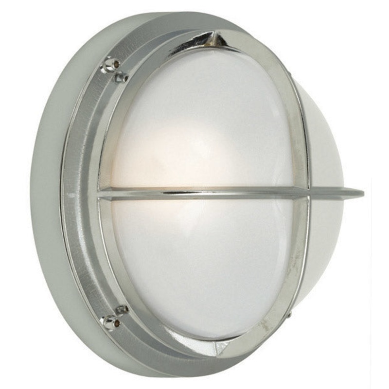 LED Outdoor Wall Mount from the Bari Collection in Chrome Finish by Stone Lighting