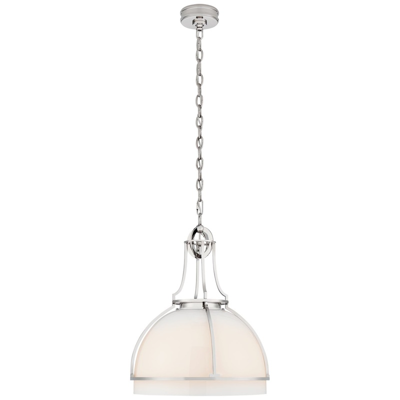 LED Pendant from the Gracie Collection in Polished Nickel Finish by Visual Comfort Signature