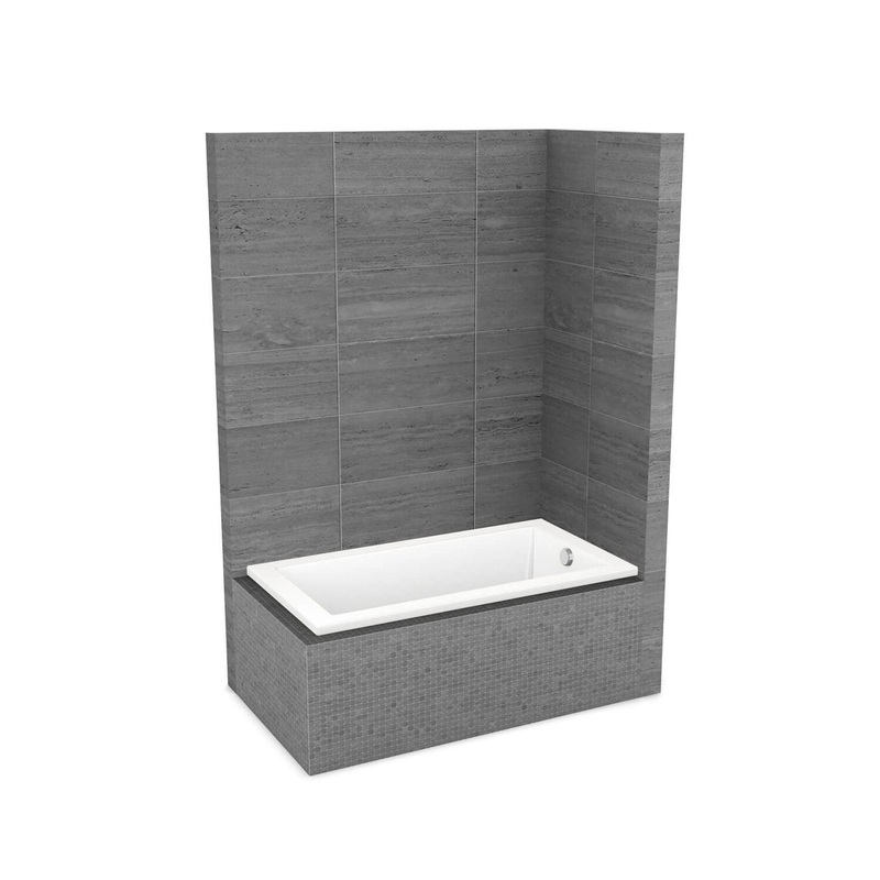 MAAX 410026-000-001-154 ModulR 6032 IF (Without Armrests) Acrylic Corner Right Right-Hand Drain Bathtub in White
