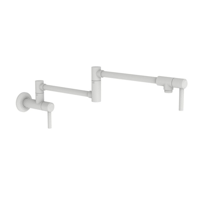 Pot Filler Jeter Wall Mount 2 Lever ADA Matte White