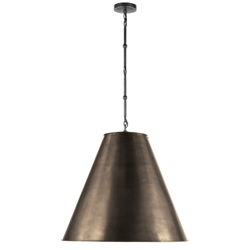 Two Light Pendant from the Goodman Collection in Bronze Finish by Visual Comfort Signature