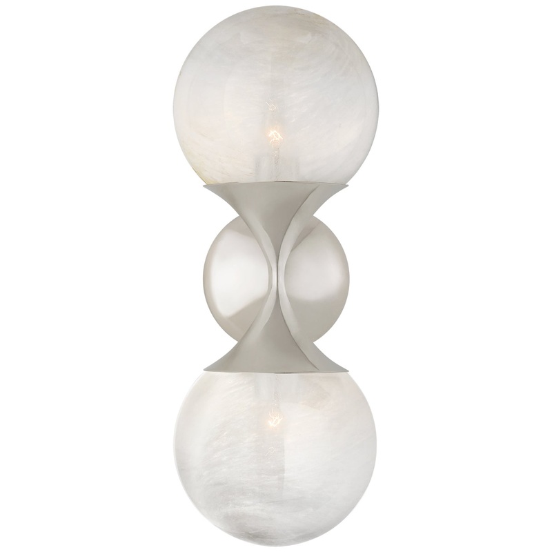 Two Light Wall Sconce from the Cristol Collection in Polished Nickel Finish by Visual Comfort Signature