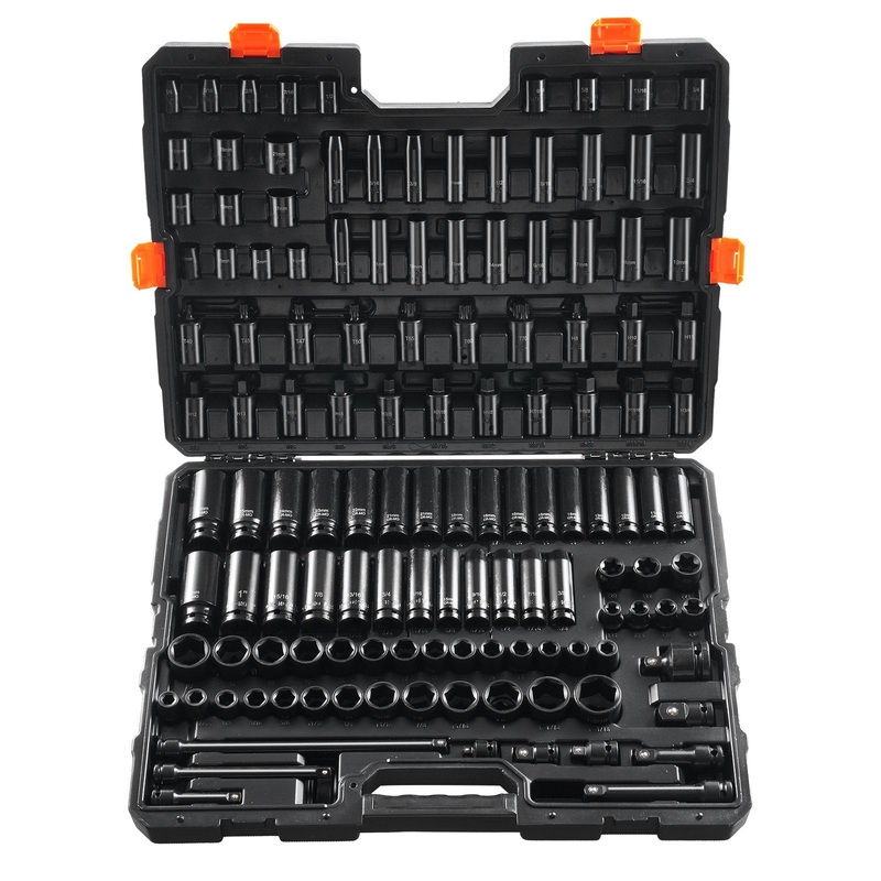 VEVOR Impact Sockets Set 130PCS 6-Point 3/8″ & 1/2″ Drive Bit Ratchet Tool Kit
