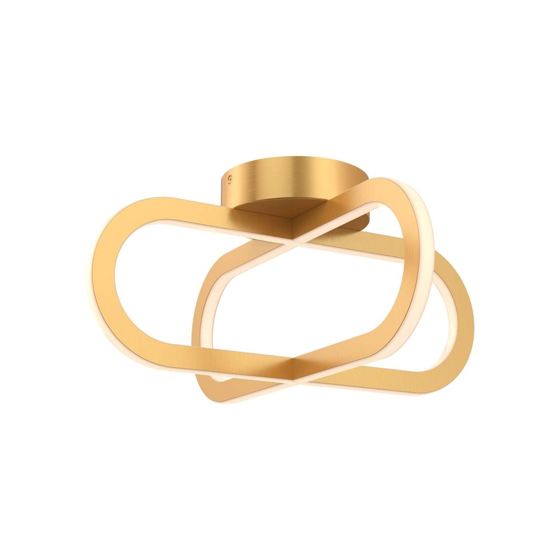 16″ Flush Mount Double Vertical Ring Gold