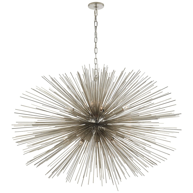 20 Light Chandelier from the Strada Collection in Polished Nickel Finish by Visual Comfort Signature