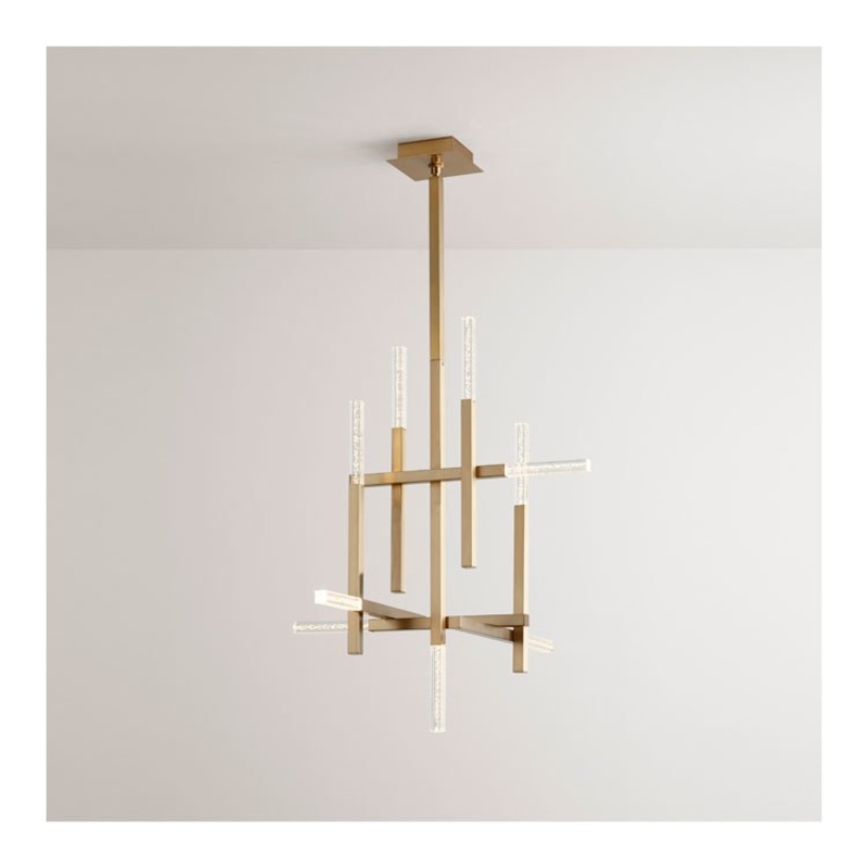 Atlantis Nine-Light Chandelier – Aged Brass