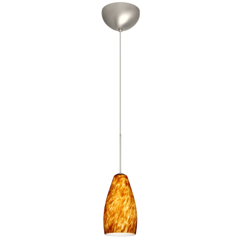Besa 1XC-719818-LED-SN Karli One Light Pendant Satin Nickel