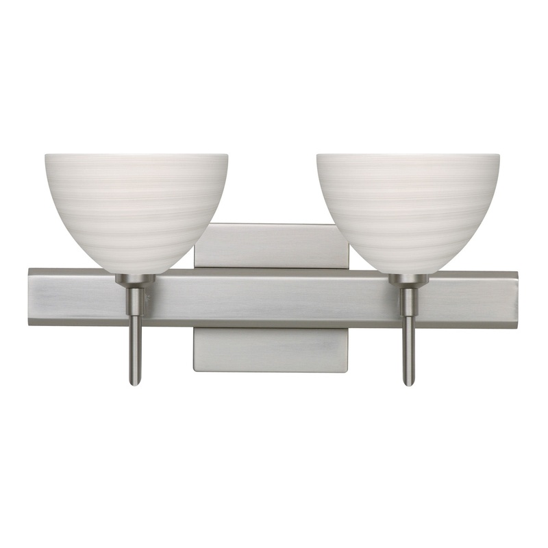 Besa 2SW-4679KR-SN-SQ Brella Two Light Wall Sconce Satin Nickel