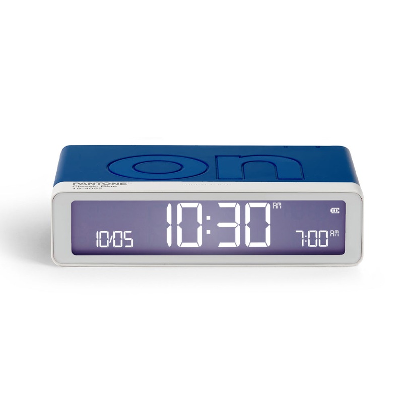 Lexon Flip Classic Reversible Alarm Clock PANTONE – Classic Blue