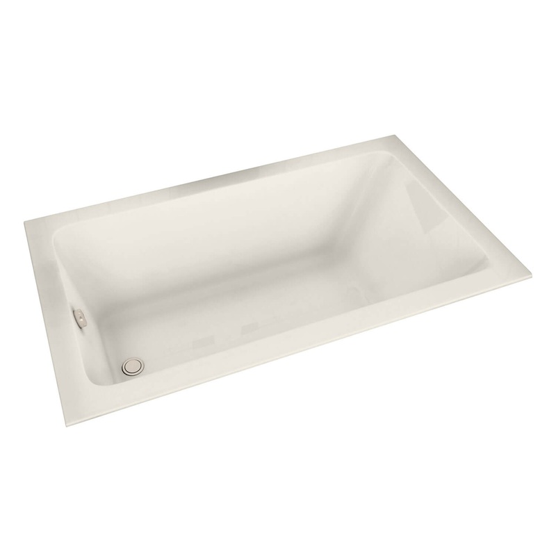 MAAX 101459-000-007 Pose 6636 Acrylic Drop-in End Drain Bathtub in Biscuit