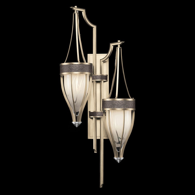 Mirage 41.5″H Sconce Champagne/Nickel/Pebble
