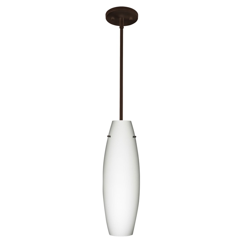 One Light Pendant from the Tara Collection in Bronze Finish by Besa