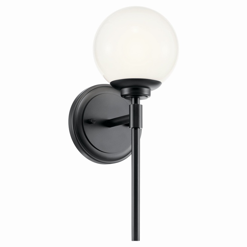 One Light Wall Sconce from the Benno Collection in Black Finish by Kichler