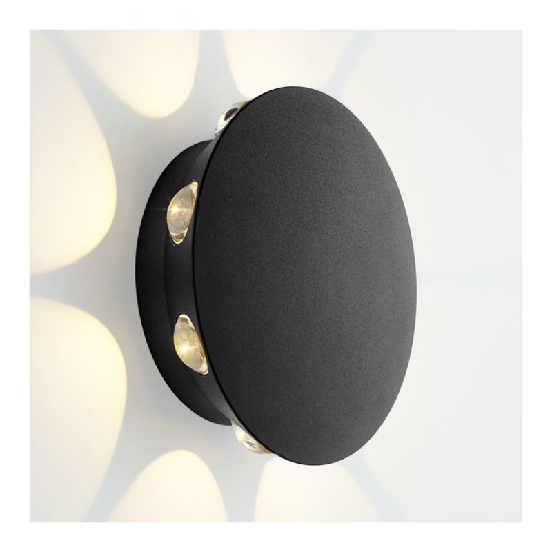 Rickie Eight-Light LED Outdoor Wall Sconce – Black