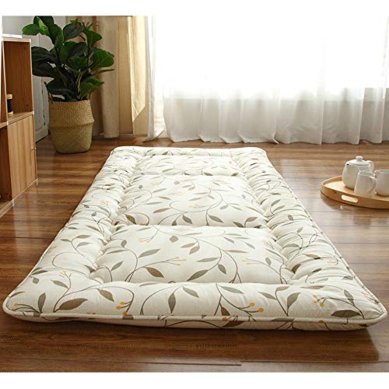 RUYII Tappetini Futon Futon Pieghevoli in Cotone Pieghevole Singolo Doppio Tappetino Tatami per Copriletti Familiari,A-90190cm