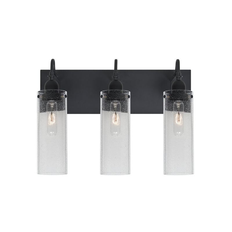 Three Light Wall Sconce from the Juni Collection in Black Finish by Besa