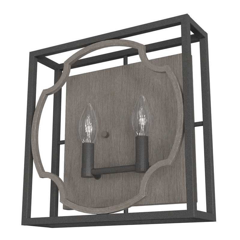 Two Light Wall Sconce from the Stone Creek Collection in Noble Bronze Finish by Hunter