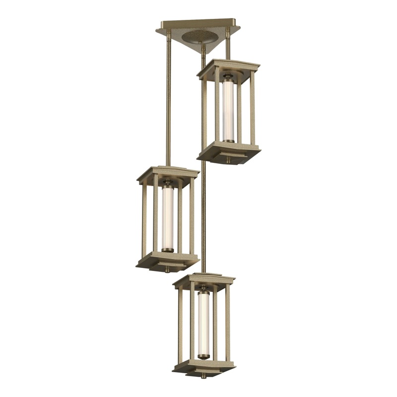 Athena Triple Short LED Lantern Soft Gold