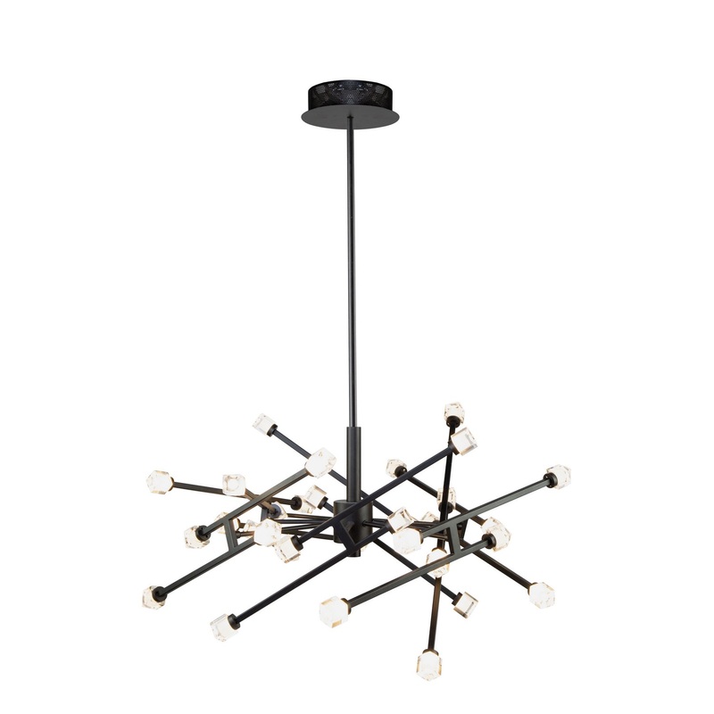 Batton Multi Light Pendant – Black / 30-Light