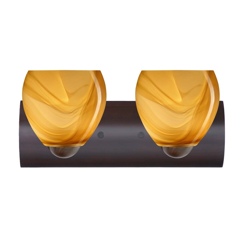 Besa 2WZ-4122HN-BR Bolla Two Light Wall Sconce Bronze (Discontinued)