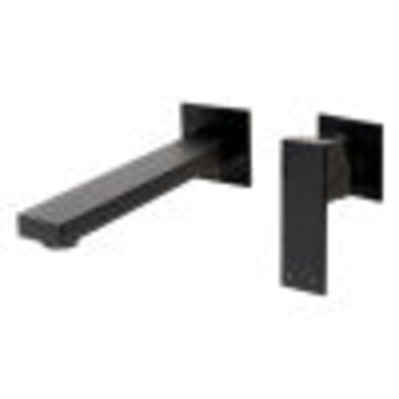 Black Matte Single Lever Wallmount Bathroom Faucet