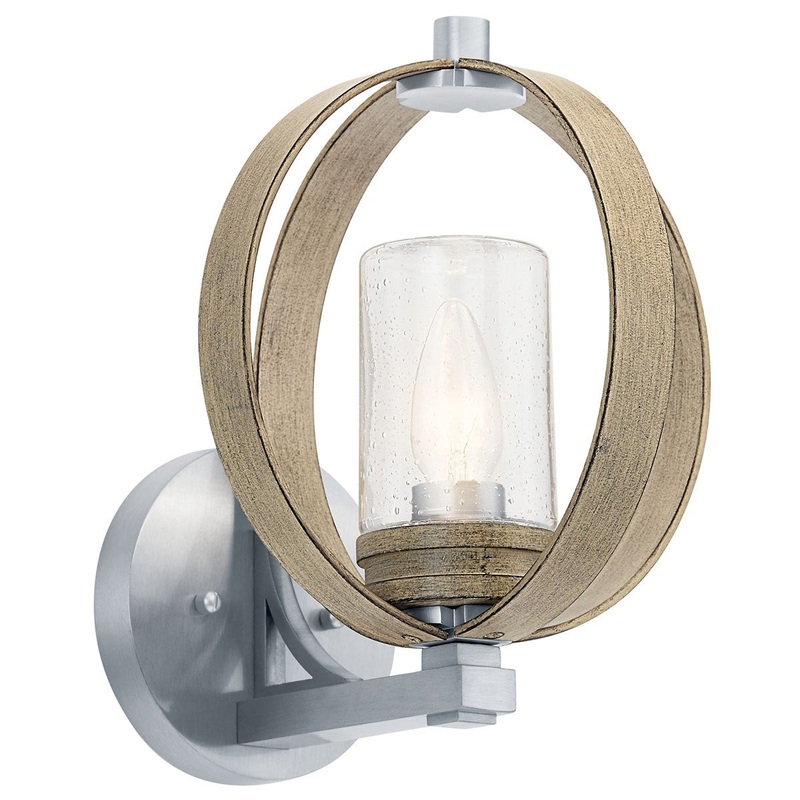 Kichler 59066DAG One Light Outdoor Wall Mount, Distressed Antique Gray